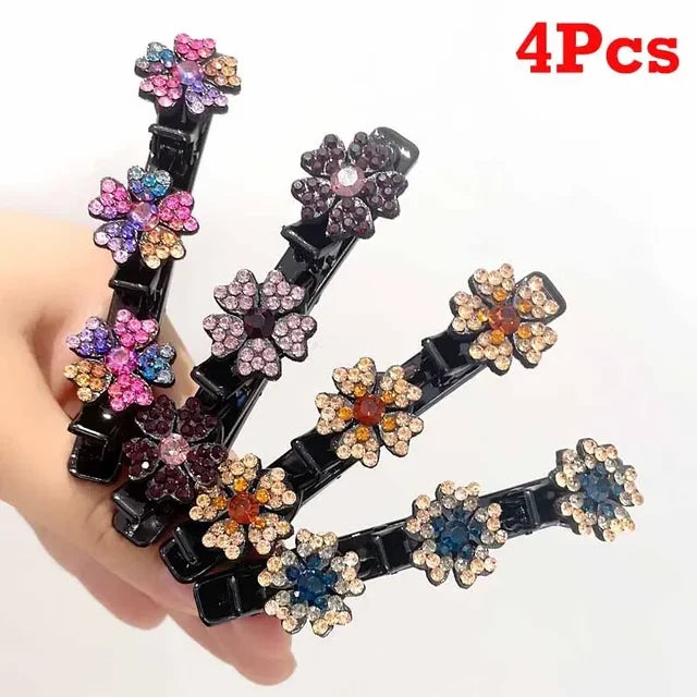 Crystal Hair Clip - Crystal Flower (BUY 1 GET 4)