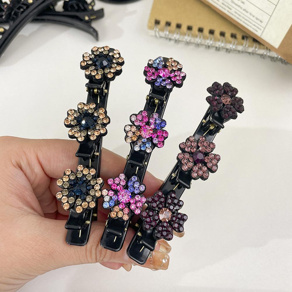 Crystal Hair Clip - Crystal Flower (BUY 1 GET 4)